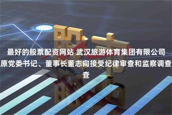 最好的股票配资网站 武汉旅游体育集团有限公司原党委书记、董事长董志向接受纪律审查和监察调查
