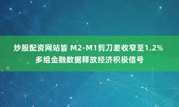 炒股配资网站皆 M2-M1剪刀差收窄至1.2% 多组金融数据释放经济积极信号
